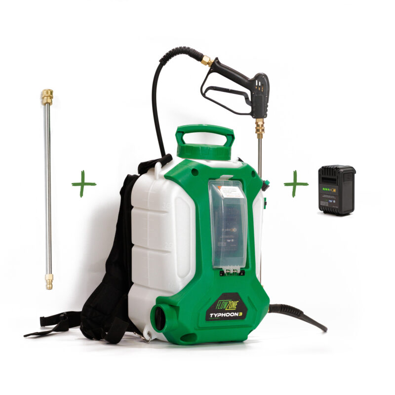Flowzone Typhoon (15 Litre) + Additional 5.2AH Battery and Wand