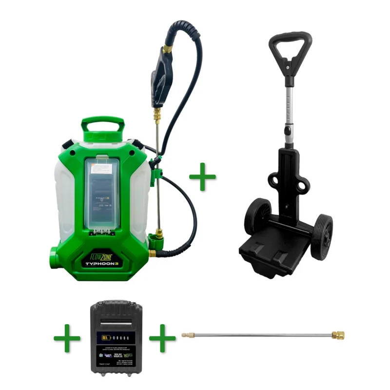 Flowzone Typhoon (15 Litre) + Trolley + Additional 5.2AH Battery and Wand